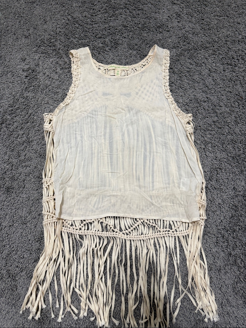 Boho Fringe Sleeveless Top